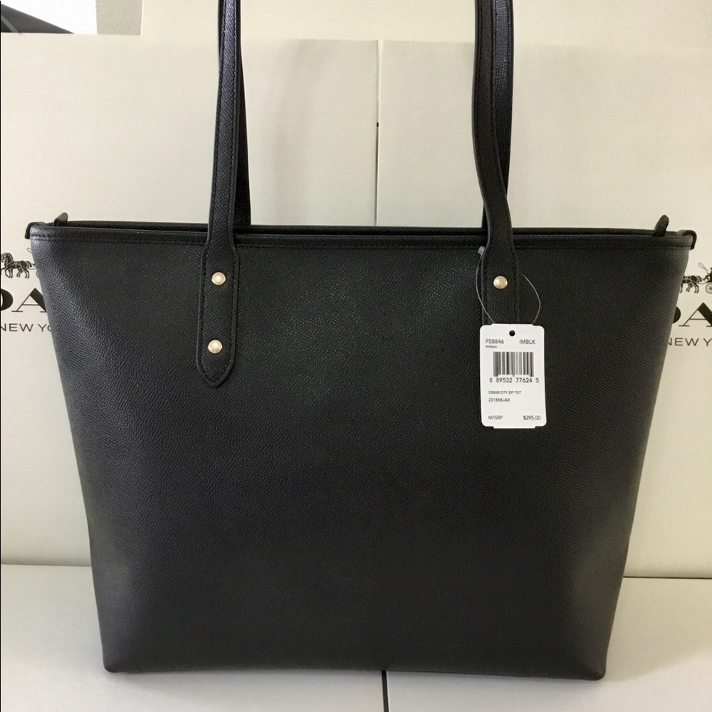 🌷Coach City ZIP Tote Crossgrain Leather NWT. - Picture 7 of 8